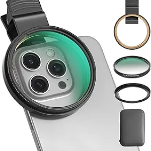 Filtre CPL 67mm Polarisant pour iPhone, Samsung et DSLR - Réduction Reflets
