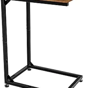 Table d'appoint C Rustic Brown - Table basse canapé avec cadre métal