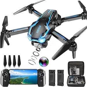 Drone FPV 2K HD Pliable pour Adultes - Décollage Auto, Stabilisation Altitude