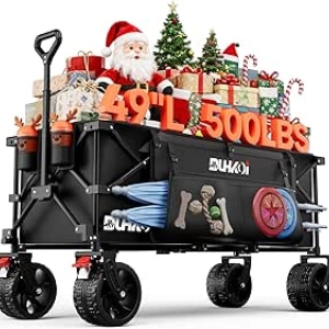 Chariot Pliable 49" | 500kg | Roues Tout Terrain | Wagon de Transport