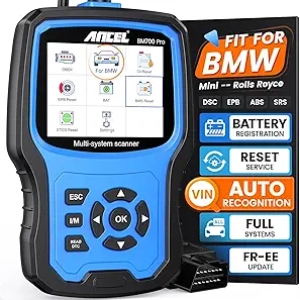 ANCEL BM700 PRO Scanner BMW - Diagnostic Complet et Enregistrement Batterie