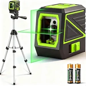 Laser Level Vert 100ft avec Trépied - Autonivelant Rotatif 360° IP54