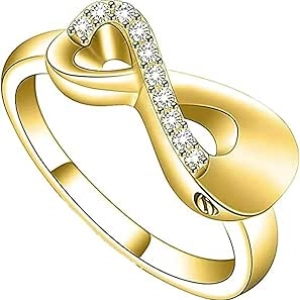 Bague Funéraire Pour Cendres Femme - Acier Inoxydable Or Taille 10