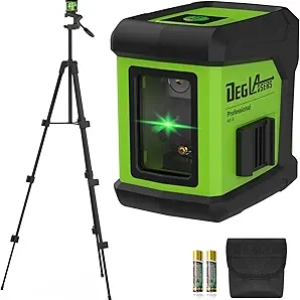 Laser de Chantier Vert Autonivelant 100ft avec Trépied - DEGLASERS