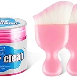 Kit Nettoyage Voiture SINGARO - Gel de Nettoyage Auto + 2 Brosses