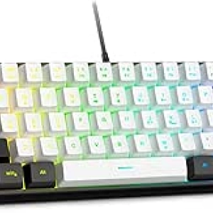 Clavier Gaming Compact 61 Touches RGB - Rétroéclairage 8 Couleurs USB-C/A