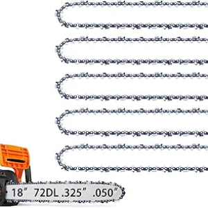 5 Chaînes de Tronçonneuse 18 Pouces .325" - Compatible Husqvarna 440 445 450 Echo