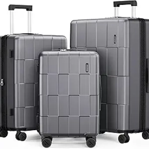 Ensemble 3 Valises Rigides SHOWKOO Légères Extensibles - Serrure TSA