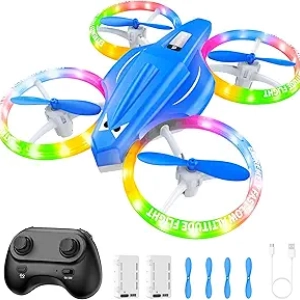 Drone pour Enfants avec Lumières LED - Mini Drone Intérieur Facile d'Usage