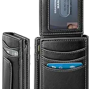 Portefeuille Homme Slim KEMISANT Cuir - Blocage RFID & Fermeture Magnétique