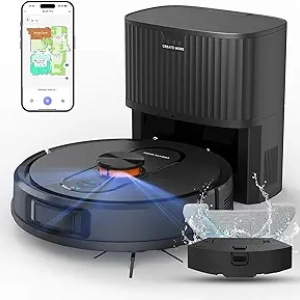Robot Aspirateur et Laveur avec Bac Auto-Videur 90 Jours - 5000Pa LiDAR