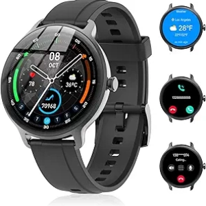 Montre Connectée Homme Femme avec Appels Bluetooth et IA - Fitness Tracker 1.27" HD