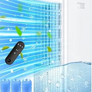 Climatiseur portable 25" sans fenêtre - Refroidisseur évaporatif 3-en-1 avec télécommande