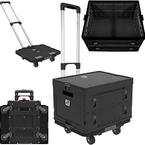 Chariot de transport pliable Wellmax WM99800BK - 132 kg, roues silencieuses