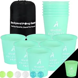Jeu de Yard Pong Luminescent - Set Complet pour Adultes et Enfants