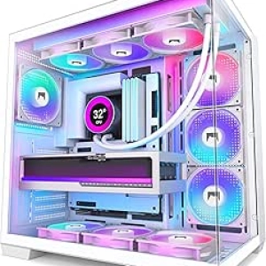 Boîtier PC Gaming HYXN H1 ATX Mid-Tower avec 7 Ventilateurs ARGB PWM