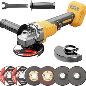Meuleuse d'angle sans fil 115mm Brushless 20V – Compatible DeWalt, 7000 tr/min