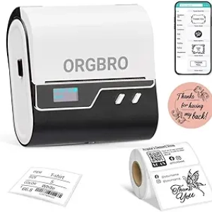 Imprimante Étiquettes Bluetooth ORGBRO Z3 - Thermique Portable pour Entreprise