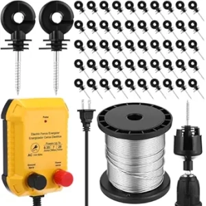 Clôture électrique 2km 110V - Kit complet avec isolateurs et fil aluminium