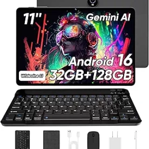 Tablette 11 Pouces Android 16 - 32GB/128GB + Clavier, Souris, Stylus et Étui Inclus