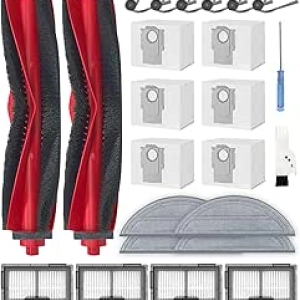 Kit 24 Accessoires Roborock Q5 S5+ - Brosses, Filtres HEPA et Sacs Poussière