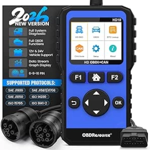 Diagnostic Diesel Camion HD OBD2/EOBD - Scanner Complet 2 en 1