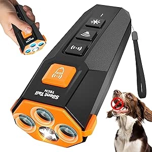 Anti-Aboiement Ultrasonique pour Chien - 3 Émetteurs, 4 Modes, Dressage Efficace