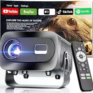 Projecteur WiFi 4K Android 13 - Focus Électrique et Keystone Automatique