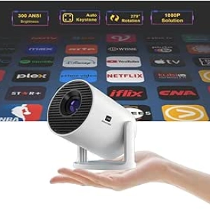 Mini Projecteur WiFi Full HD 1080P - Portable LED avec Bluetooth et Keystone Auto