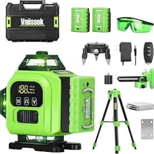 Niveau Laser 360° 4D Vert Professionnel - Auto-Nivelant Construction
