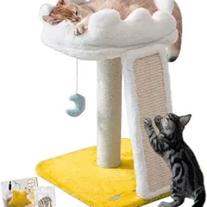 Arbre à Chat Nuage Compact 22cm - Griffoir Sisal + Lit Douillet