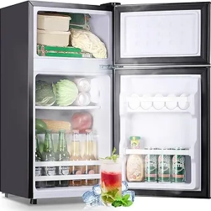 Mini Réfrigérateur Rétro 2 Portes avec Congélateur - 31L Compact