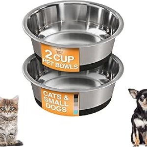 Gamelles Chien Chat Inox Anti-Dérapant 2 Bols 16oz - Neater Pet Brands