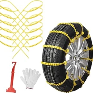 Chaînes à Neige Universelles Qoosea 12 Pack - Anti-Dérapant Voiture SUV Camion