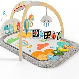 Tapis d'Éveil Montessori Move2Play avec Piano Musical - Tapis de Jeu Bébé 0-6 Mois