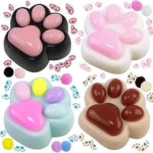 4 Pack Jouets Antistress Pattes de Chat - Squishy Sensoriels pour Enfants