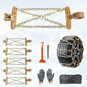 Chaînes à Neige 6 Pack pour Pneus 225-285mm - Installation Facile SUV Camion