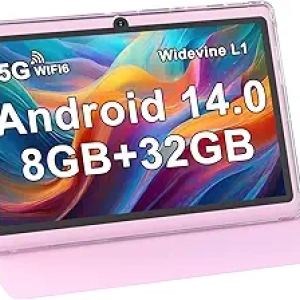 Tablette Android 14 7 pouces 8GB RAM 32GB - WiFi 6 5G Rose