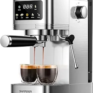 Machine à Espresso SHARDOR 20 Bar - Cappuccino, Latte & Cappuccino Professionnel