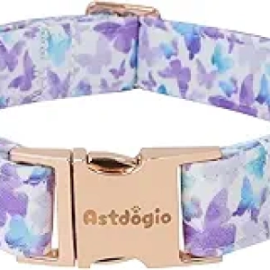 Collier Papillon Chien XS Coton - Dégradé Violet Bleu Ajustable