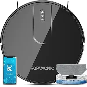 Robot Aspirateur Laveur ROPVACNIC S1 - 4000Pa, Auto-Recharge et Contrôle Vocal