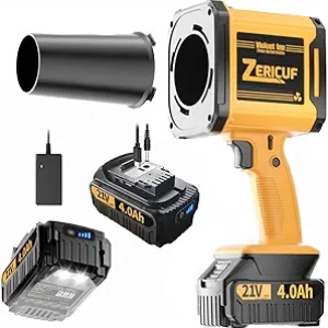 Souffleur de Feuilles sans Fil 180 MPH - 2 Batteries 4.0Ah, Moteur Brushless & LED