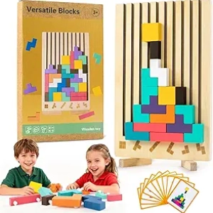 Puzzle Blocs Russes Montessori en Bois - Jeu 3D Éducatif 3-6 ans