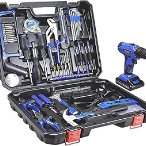 Kit d'outils 107 pièces Schneider 21V avec perceuse sans fil et batterie