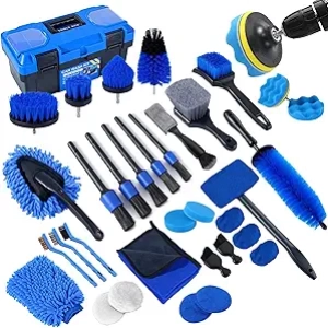 Kit Detailing Voiture 36 Pièces Professionnel - Nettoyage Intérieur Extérieur