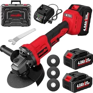 Meuleuse d'angle sans fil 115mm 12000 RPM - Brushless avec 2 batteries 4.0Ah