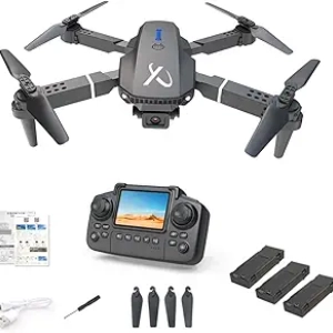 Drone 4K Falcon X avec Télécommande Écran - Quadcoptère Pliable pour Débutants
