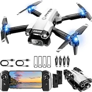Drone 1080P pour Débutants - Mini Drone WiFi avec Caméra HD et Lumières LED