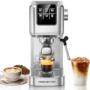 Machine à Espresso KEENSTAR 20 Bar avec Café Froid et Mousseur à Lait
