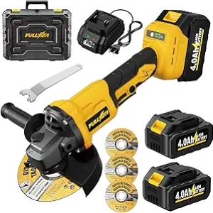 Meuleuse d'angle sans fil 115mm Brushless 12000 RPM - Kit complet avec 2 batteries